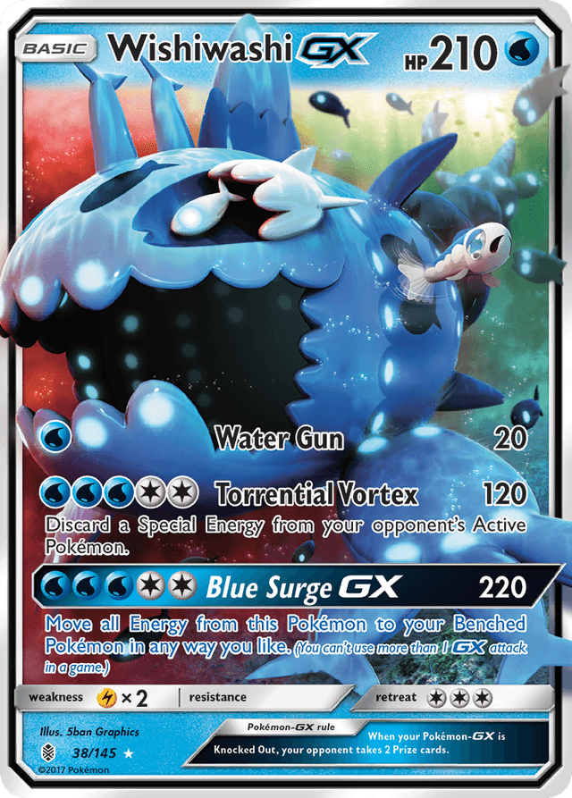 Carta Wishiwashi-GX 38/145 do set Guardians Rising — Pokémon TCG | Bynx
