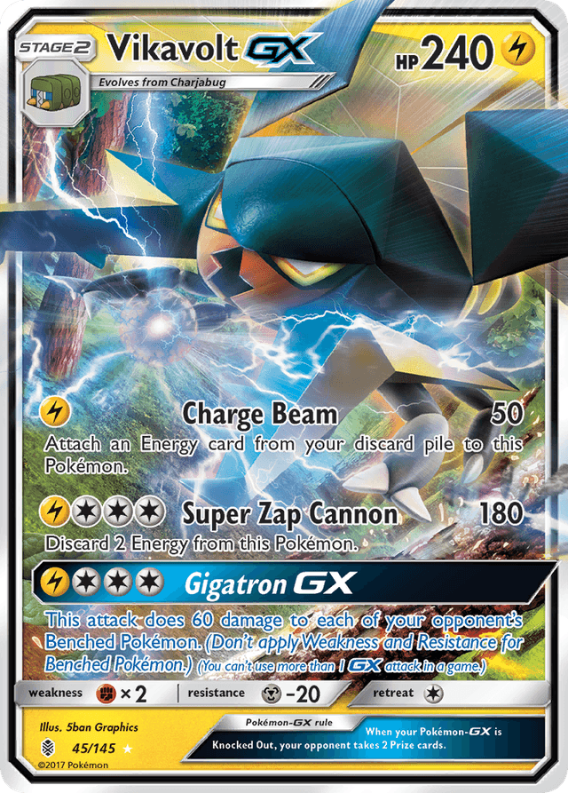 Carta Vikavolt-GX 45/145 do set Guardians Rising — Pokémon TCG | Bynx