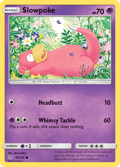 Carta Slowpoke 48/145 do set Guardians Rising — Pokémon TCG | Bynx