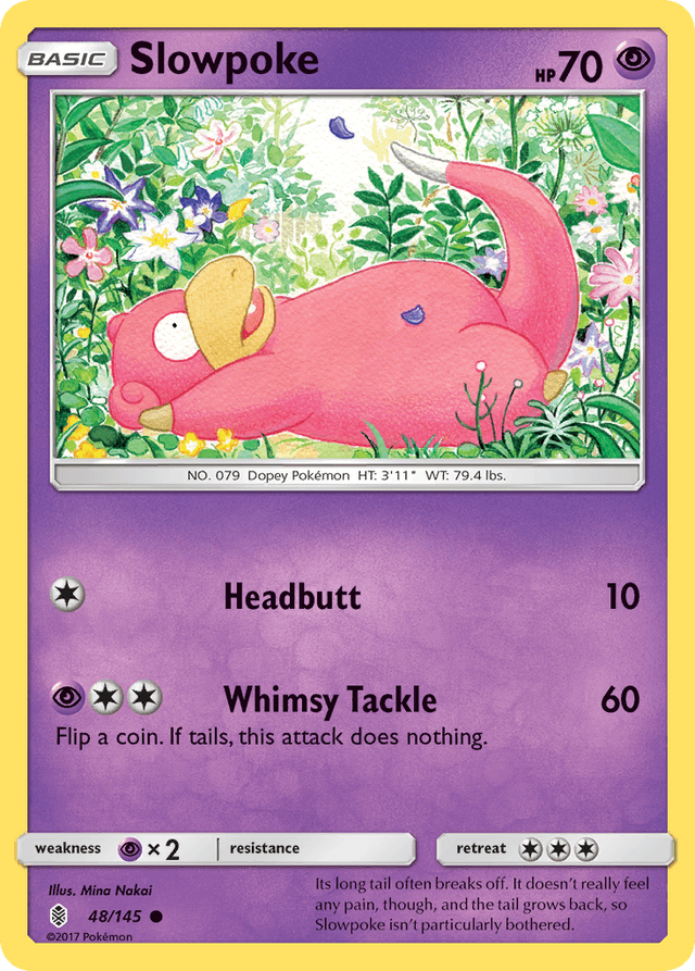 Carta Slowpoke 48/145 do set Guardians Rising — Pokémon TCG | Bynx