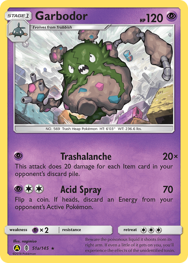 Carta Garbodor 51a/145 do set Guardians Rising — Pokémon TCG | Bynx