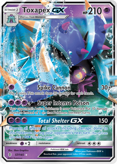 Carta Toxapex-GX 57/145 do set Guardians Rising — Pokémon TCG | Bynx
