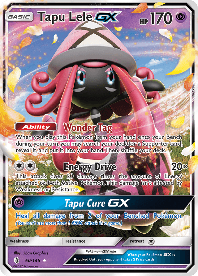 Carta Tapu Lele-GX 60/145 do set Guardians Rising — Pokémon TCG | Bynx