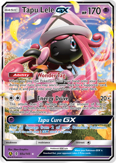 Carta Tapu Lele-GX 60a/145 do set Guardians Rising — Pokémon TCG | Bynx