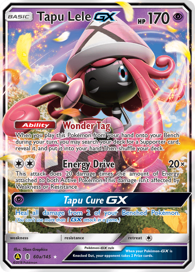 Carta Tapu Lele-GX 60a/145 do set Guardians Rising — Pokémon TCG | Bynx