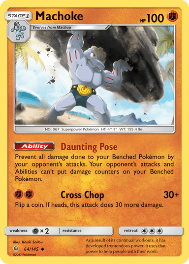 Carta Machoke 64/145 do set Guardians Rising — Pokémon TCG | Bynx