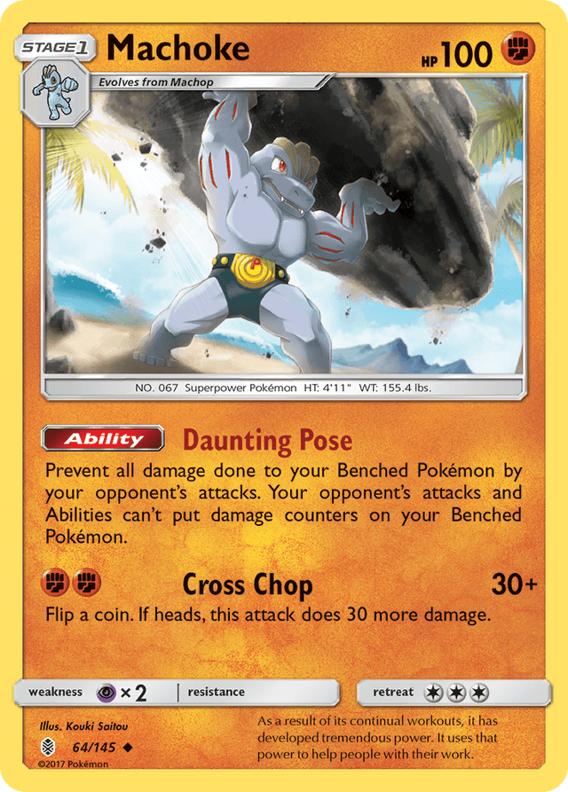 Carta Machoke 64/145 do set Guardians Rising — Pokémon TCG | Bynx