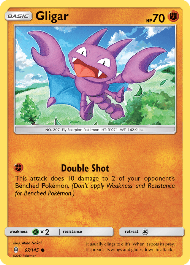 Carta Gligar 67/145 do set Guardians Rising — Pokémon TCG | Bynx