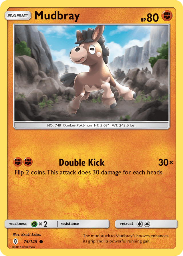 Carta Mudbray 75/145 do set Guardians Rising — Pokémon TCG | Bynx