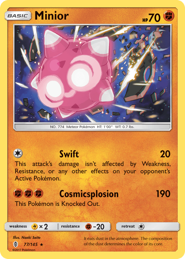 Carta Minior 77/145 do set Guardians Rising — Pokémon TCG | Bynx
