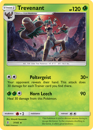 Carta Trevenant 7/145 do set Guardians Rising — Pokémon TCG | Bynx