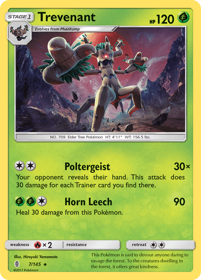 Carta Trevenant 7/145 do set Guardians Rising — Pokémon TCG | Bynx