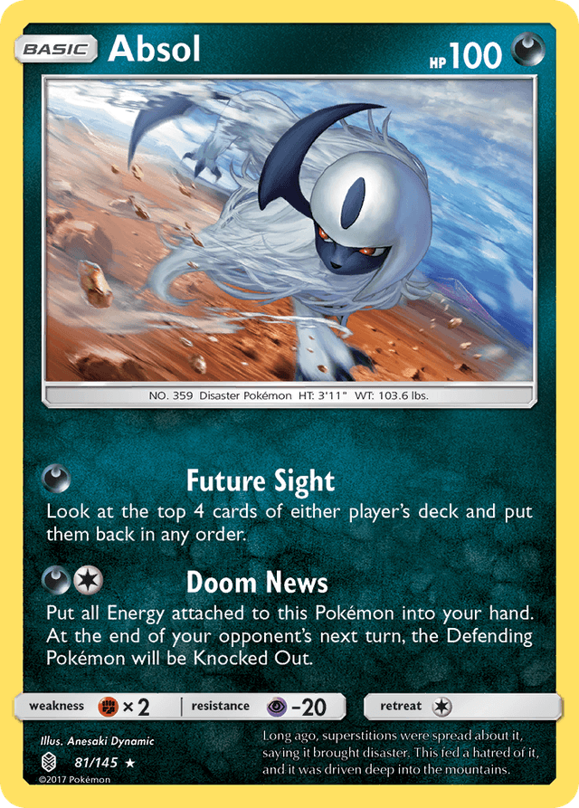 Carta Absol 81/145 do set Guardians Rising — Pokémon TCG | Bynx