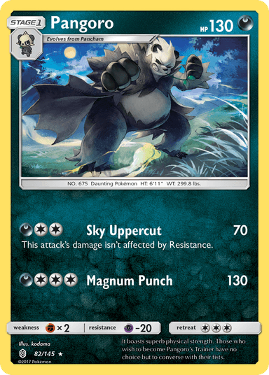 Carta Pangoro 82/145 do set Guardians Rising — Pokémon TCG | Bynx