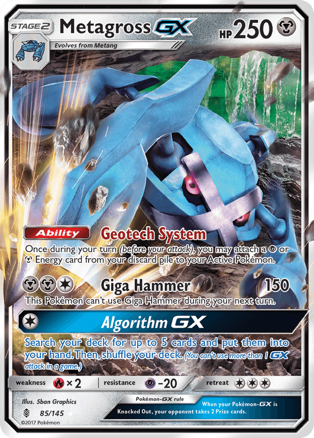 Carta Metagross-GX 85/145 do set Guardians Rising — Pokémon TCG | Bynx