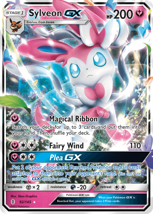 Carta Sylveon-GX 92/145 do set Guardians Rising — Pokémon TCG | Bynx