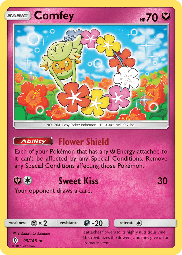 Carta Comfey 93/145 do set Guardians Rising — Pokémon TCG | Bynx