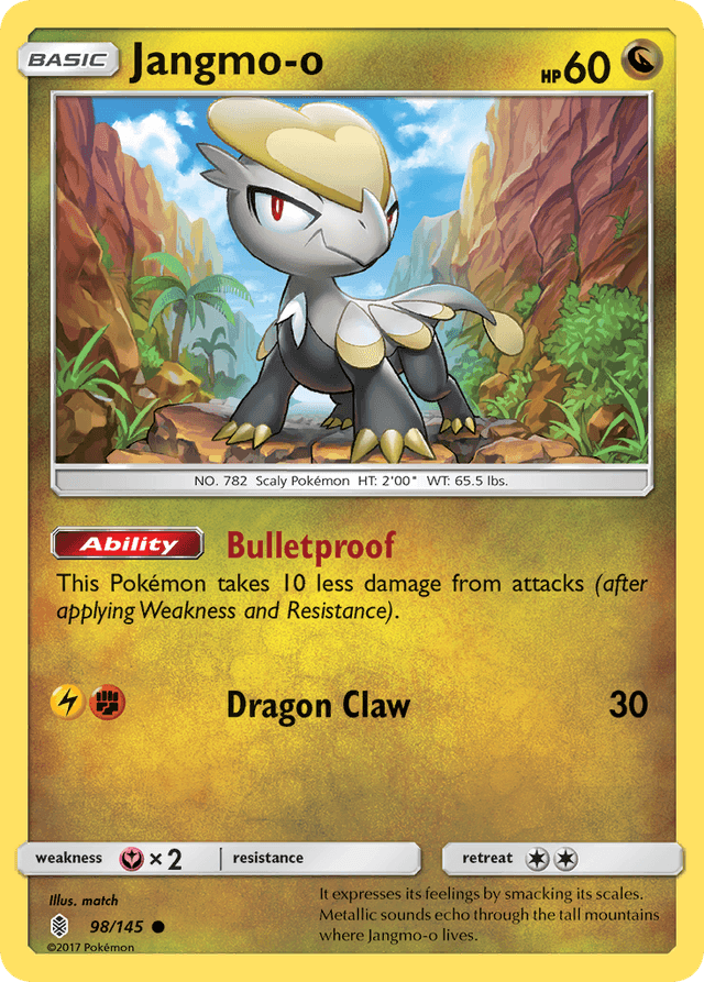 Carta Jangmo-o 98/145 do set Guardians Rising — Pokémon TCG | Bynx
