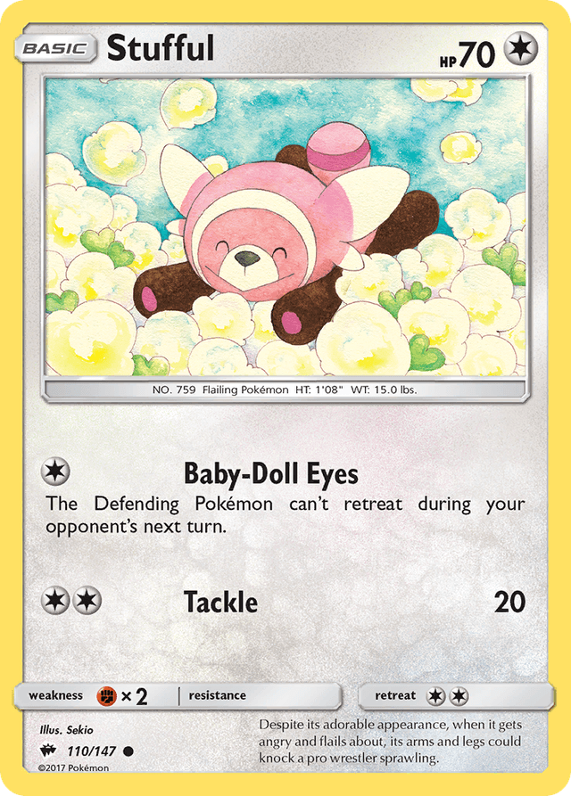 Carta Stufful 110/147 do set Burning Shadows — Pokémon TCG | Bynx