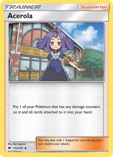 Carta Acerola 112/147 do set Burning Shadows — Pokémon TCG | Bynx