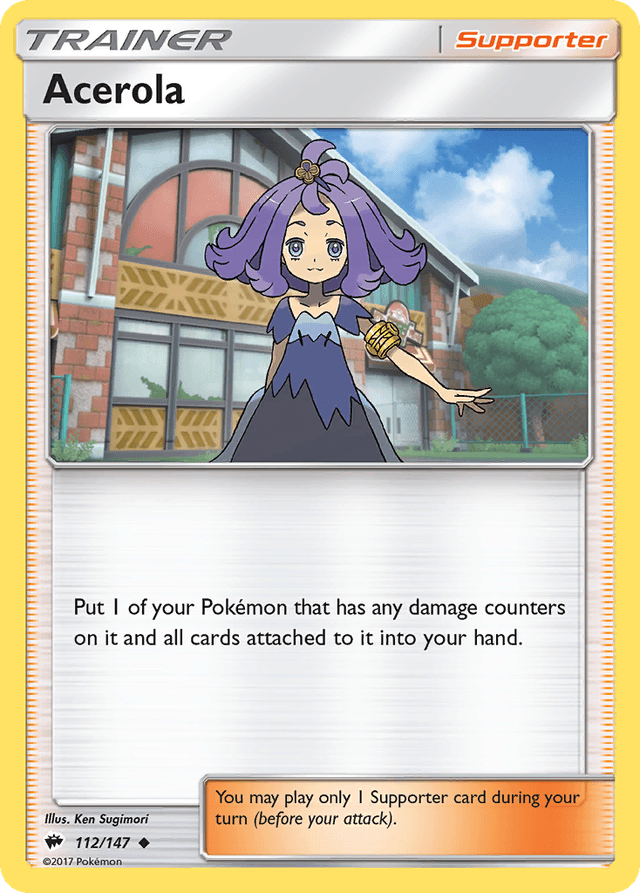 Carta Acerola 112/147 do set Burning Shadows — Pokémon TCG | Bynx