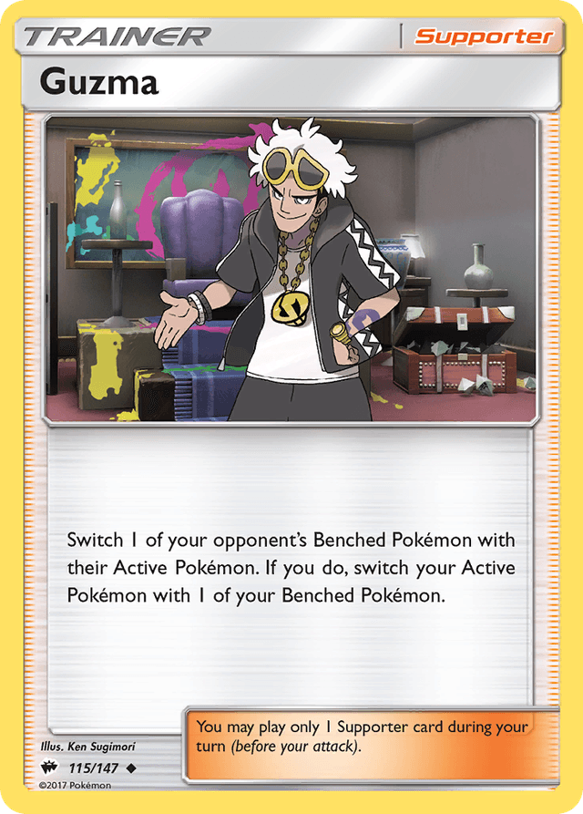 Carta Guzma 115/147 do set Burning Shadows — Pokémon TCG | Bynx