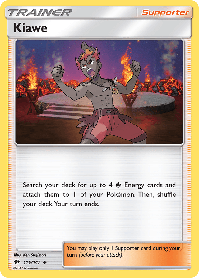 Carta Kiawe 116/147 do set Burning Shadows — Pokémon TCG | Bynx