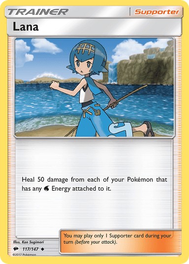 Carta Lana 117/147 do set Burning Shadows — Pokémon TCG | Bynx