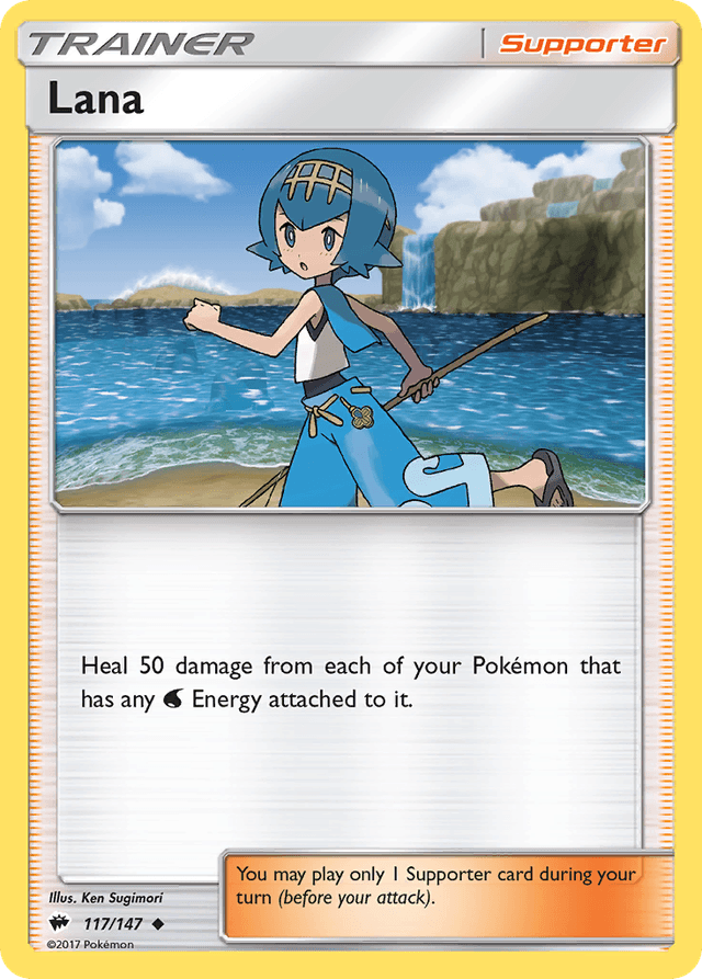 Carta Lana 117/147 do set Burning Shadows — Pokémon TCG | Bynx