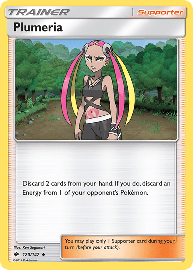 Carta Plumeria 120/147 do set Burning Shadows — Pokémon TCG | Bynx