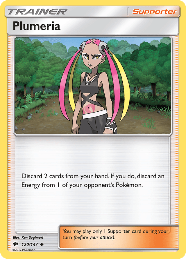 Carta Plumeria 120/147 do set Burning Shadows — Pokémon TCG | Bynx