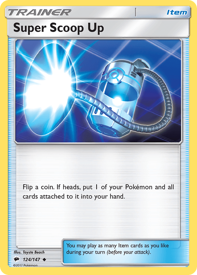 Carta Super Scoop Up 124/147 do set Burning Shadows — Pokémon TCG | Bynx
