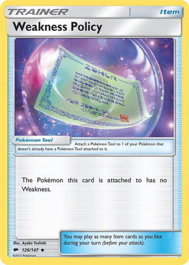 Carta Weakness Policy 126/147 do set Burning Shadows — Pokémon TCG | Bynx