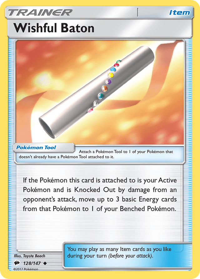 Carta Wishful Baton 128/147 do set Burning Shadows — Pokémon TCG | Bynx