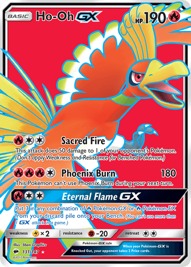 Carta Ho-Oh-GX 131/147 do set Burning Shadows — Pokémon TCG | Bynx
