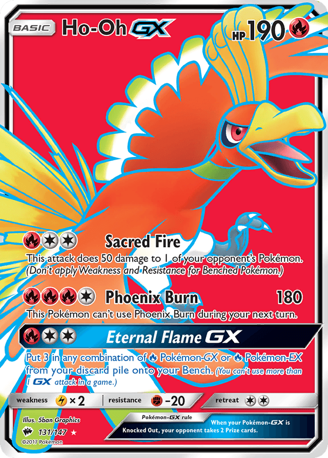 Carta Ho-Oh-GX 131/147 do set Burning Shadows — Pokémon TCG | Bynx
