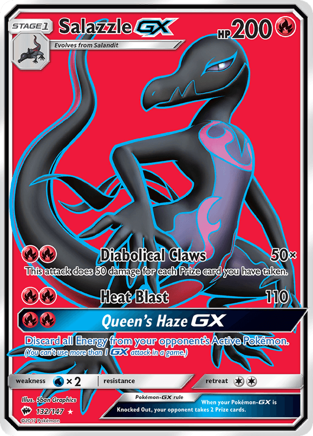 Carta Salazzle-GX 132/147 do set Burning Shadows — Pokémon TCG | Bynx