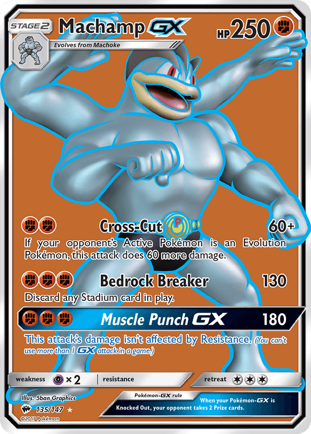 Carta Machamp-GX 135/147 do set Burning Shadows — Pokémon TCG | Bynx
