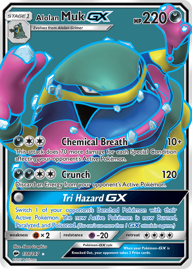 Carta Alolan Muk-GX 138/147 do set Burning Shadows — Pokémon TCG | Bynx