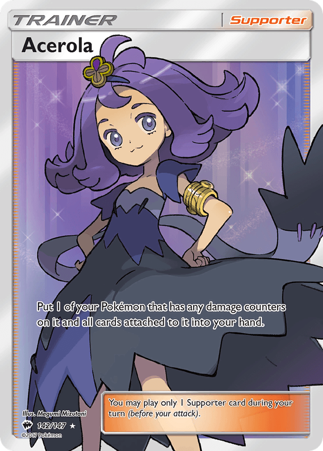 Carta Acerola 142/147 do set Burning Shadows — Pokémon TCG | Bynx