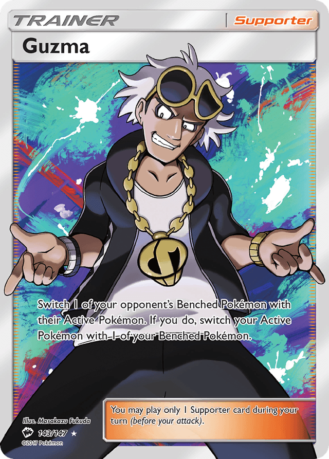 Carta Guzma 143/147 do set Burning Shadows — Pokémon TCG | Bynx