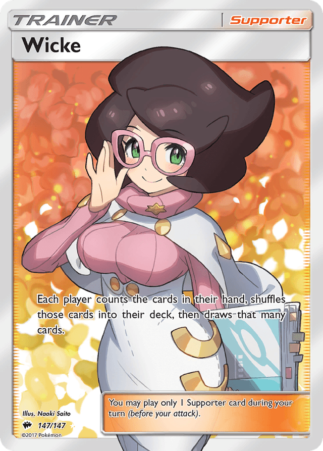Carta Wicke 147/147 do set Burning Shadows — Pokémon TCG | Bynx