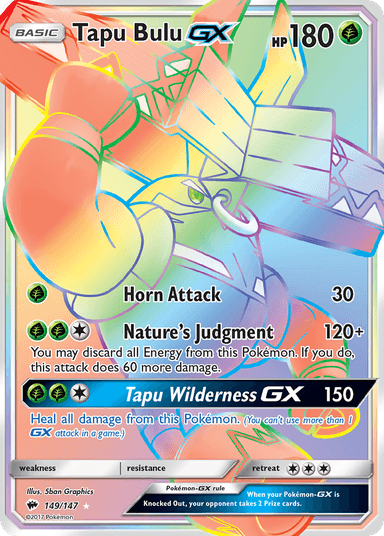 Carta Tapu Bulu-GX 149/147 do set Burning Shadows — Pokémon TCG | Bynx