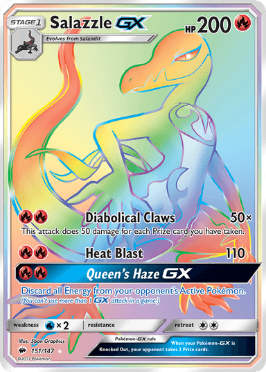 Carta Salazzle-GX 151/147 do set Burning Shadows — Pokémon TCG | Bynx