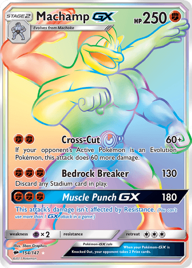 Carta Machamp-GX 154/147 do set Burning Shadows — Pokémon TCG | Bynx