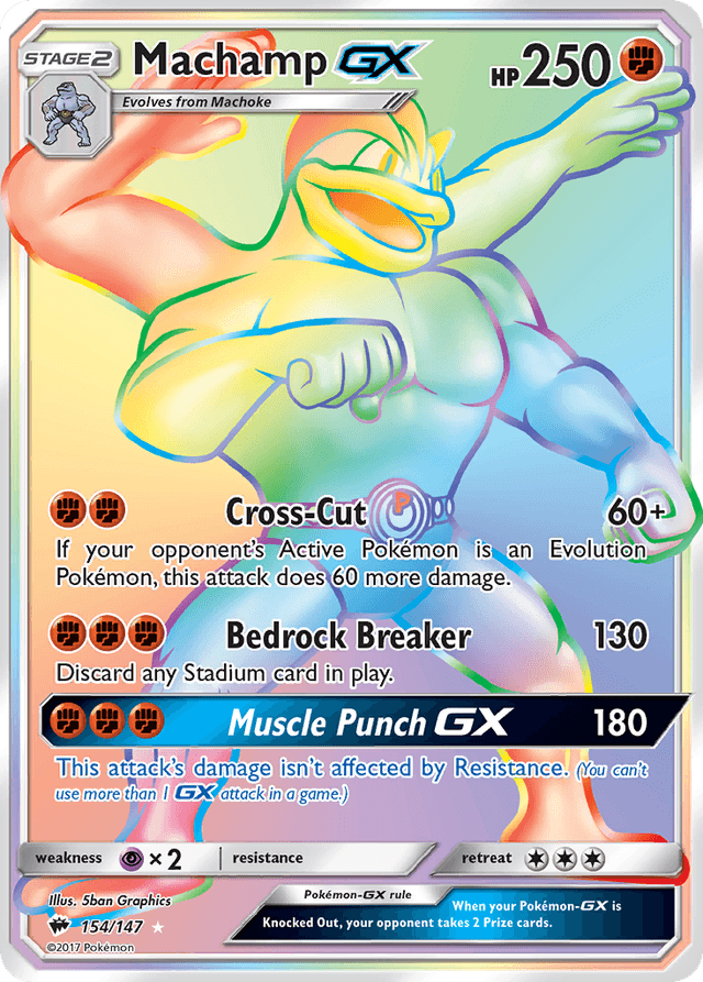Carta Machamp-GX 154/147 do set Burning Shadows — Pokémon TCG | Bynx