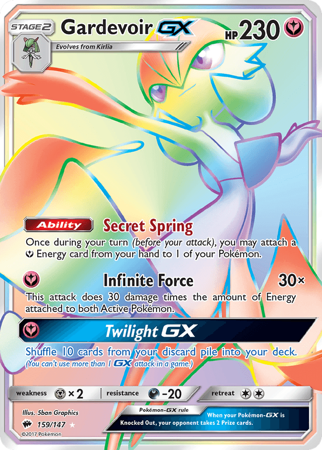 Carta Gardevoir-GX 159/147 do set Burning Shadows — Pokémon TCG | Bynx