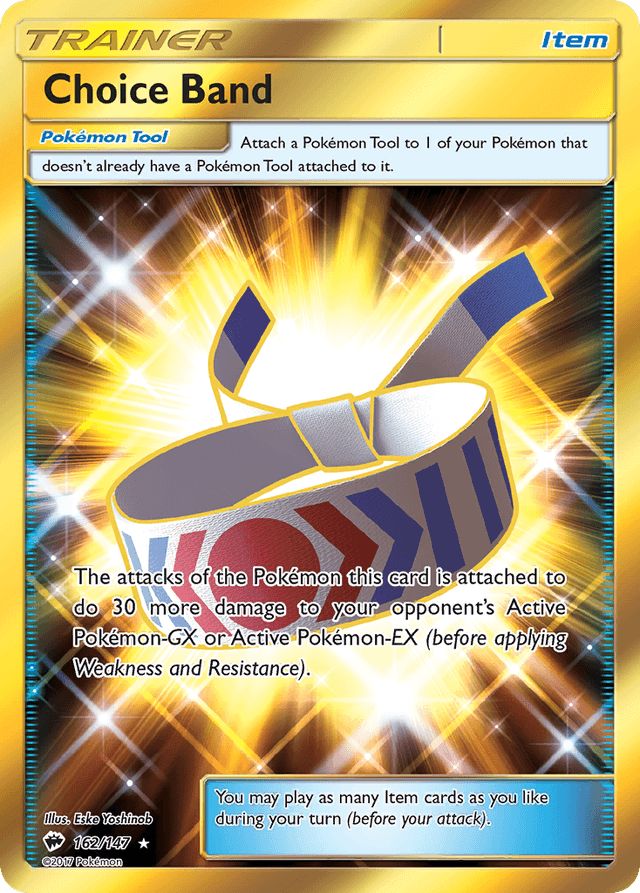 Carta Choice Band 162/147 do set Burning Shadows — Pokémon TCG | Bynx