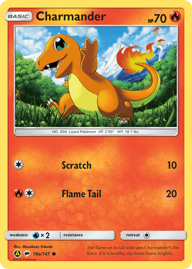 Carta Charmander 18a/147 do set Burning Shadows — Pokémon TCG | Bynx