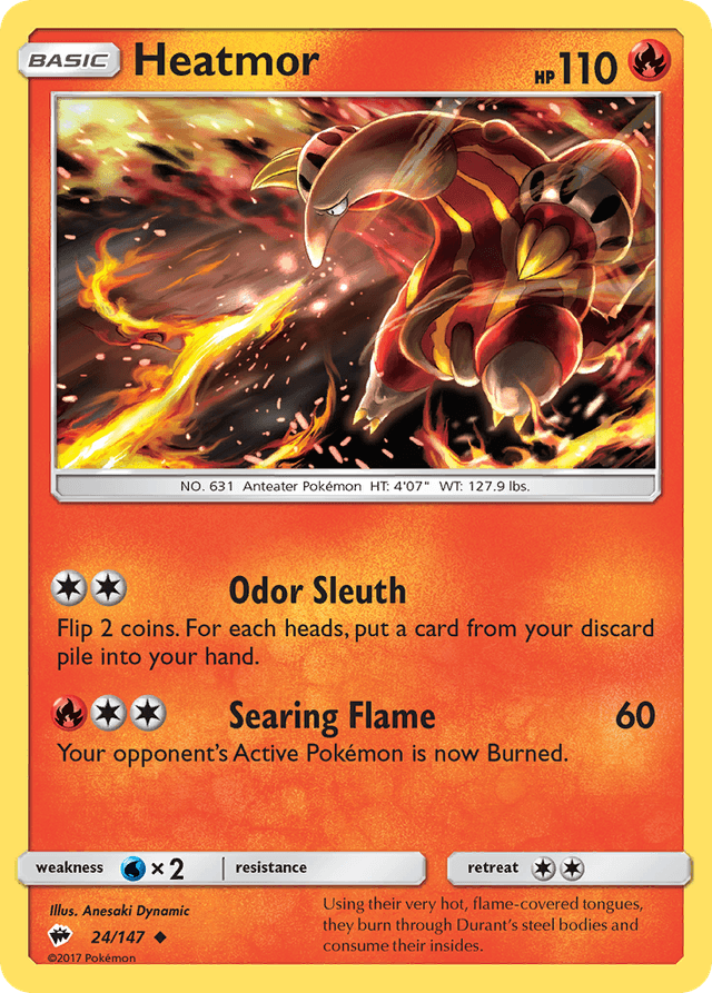 Carta Heatmor 24/147 do set Burning Shadows — Pokémon TCG | Bynx